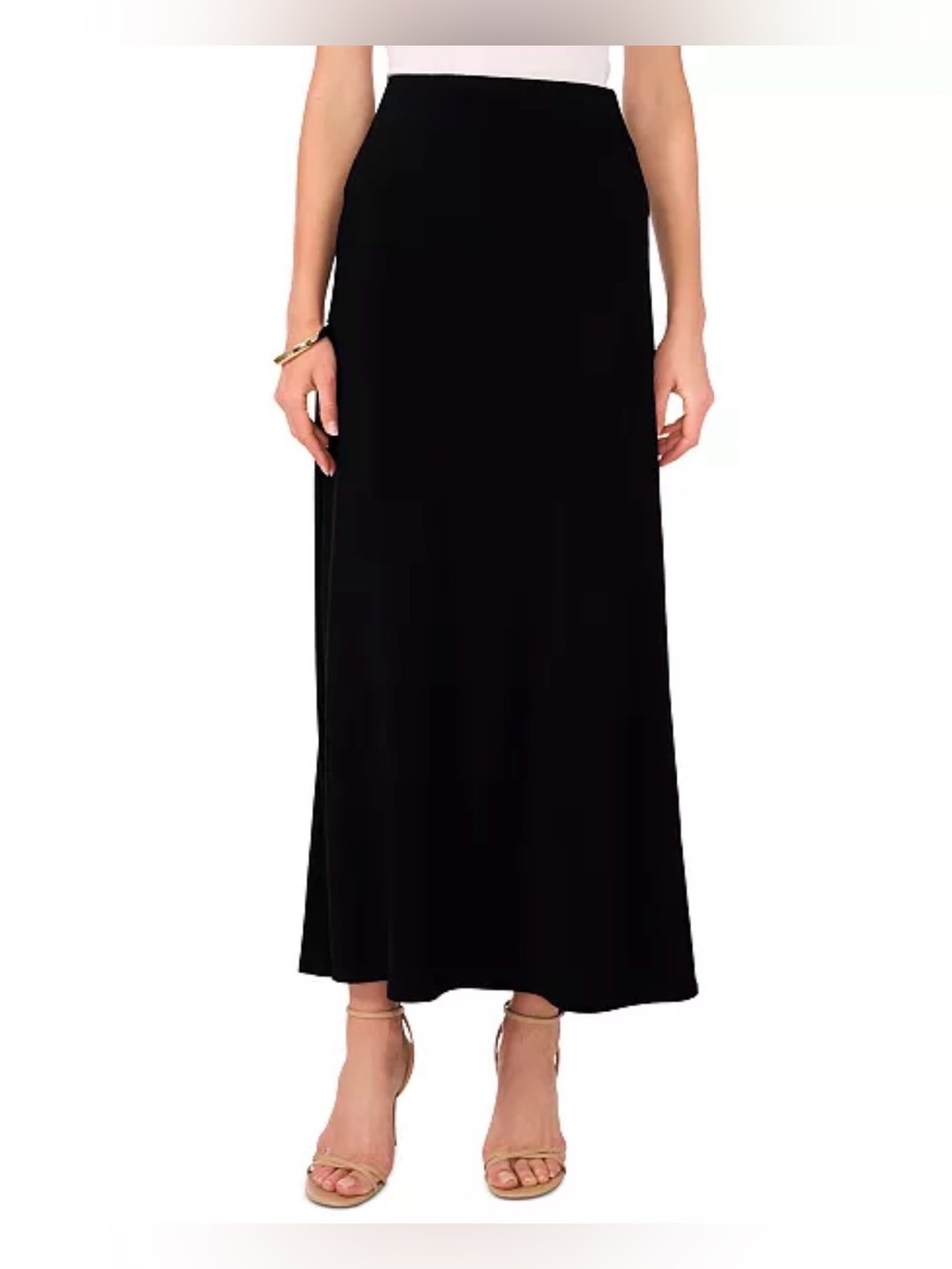 NWT Vince Camuto Black Velvet Maxi Skirt XL 1X 2X